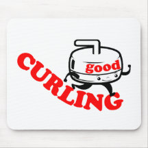 [ GOOD CURLING ] Retro "Stone Guy" Gifts by SKO Mousepad