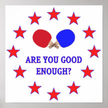 Good Enough Ping Pong Poster