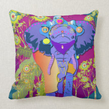 Good fortune exotic Pop  Elephant pillow