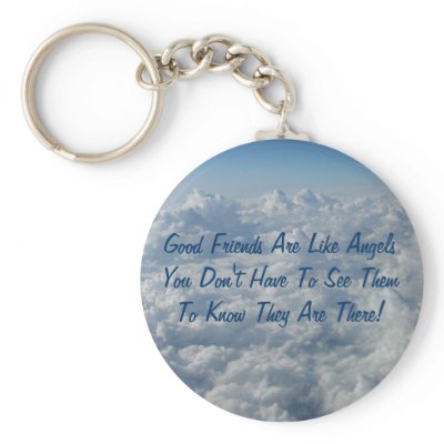 Good Friends Are Like Angels Key Chains by cloudbunnys