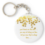 good friends are like stars keychain