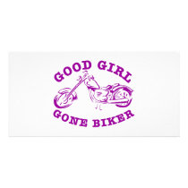 Good Girl Gone Biker Photo Greeting Card