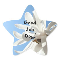 Good Job Dog! stickers White Magnolia Flowers