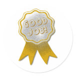 GOOD JOB GOLD RIBBON STICKERS