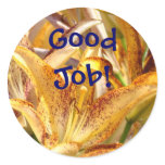 Good Job! stickers Orange Lily Flower stickers