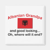 Good Looking Albanian Grandpa Refrigerator Magnet
