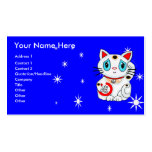Good Luck Beckoning Cat Maneki Neko business cards