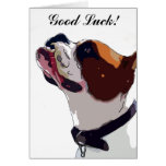 Good Luck Boxer Art greeting card