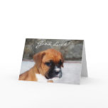Good Luck Boxer greeting card