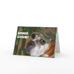 Good Luck Boxer greeting card