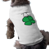 Good Luck Clover Cow Doggie T Shirt