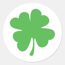 Good Luck Cloverleaf - Shamrock - trefoil Round Stickers