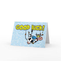 good luck cow - skydive card