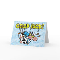 good luck - cows skydive tandem card