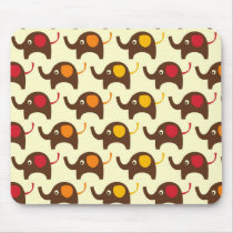 Good luck elephants pattern print mouse pads