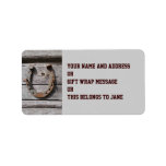 Good Luck Horseshoe Name Gift Tag Bookplate Labels