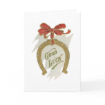 Good Luck Horseshoe with blank inside Greeting Cards