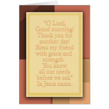 Good morning, Lord! Card