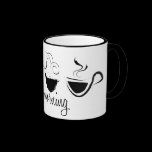 Good Morning Swirly Coffee Mugs mugs