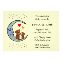 Good Night Koala Moon Baby Shower Invitaton Personalized Invitation
