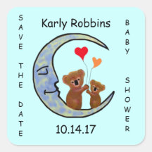 Good Night Koala Moon Baby Shower Stickers