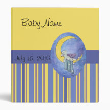 Good Night Moon Fairy Cat 3 Ring Binder