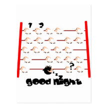 good night sheep postcard