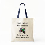 Good Speech School Saying Book Tote Bag