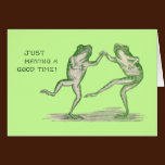 Good Time Frogs Dance Vintage cards