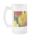 Good to See You! Glass Mugs Colorful Tulip Flowers