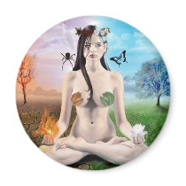 Good vs Evil- Goth Goddess Magnets