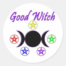 Good Witch Round Stickers