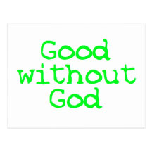 Good without God bright green Postcards
