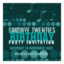 Goodbye 20s Birthday Dance Party Invitation