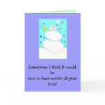 Goodbye snowman cards
