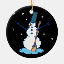 Goodnight Mr. Snowman Ornament