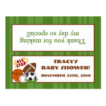 Goody Bag Topper All-Star Green Postcards