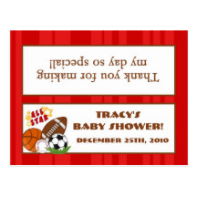 Goody Bag Topper All-Star Red Postcards