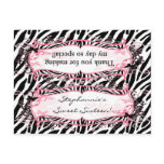 Goody Bag Topper Girly Butterfly Zebra Print Patte postcards