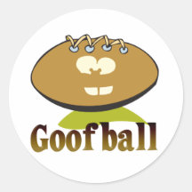 GOOFBALL funny football cartoon character Sticker