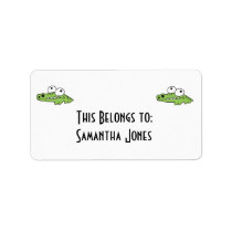 goofy baby alligator personalized address label