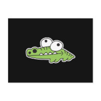 goofy baby alligator post card