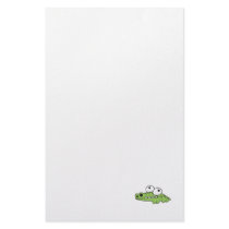 goofy baby alligator stationery paper
