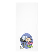 goofy bee smelling flower custom rack cards