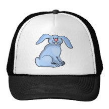 Goofy Blue Bunny Trucker Hats
