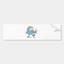 goofy blue drunk monster cutie bumper stickers
