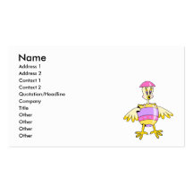 goofy chick hatched easter egg business card