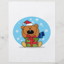goofy christmas present santa bear personalized flyer