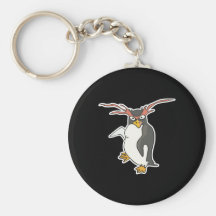 goofy dancing penguin key chains