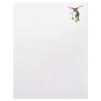 goofy dancing penguin letterhead template